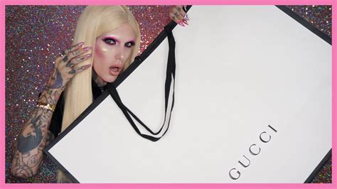 jeffree star gives trish a gucci bag